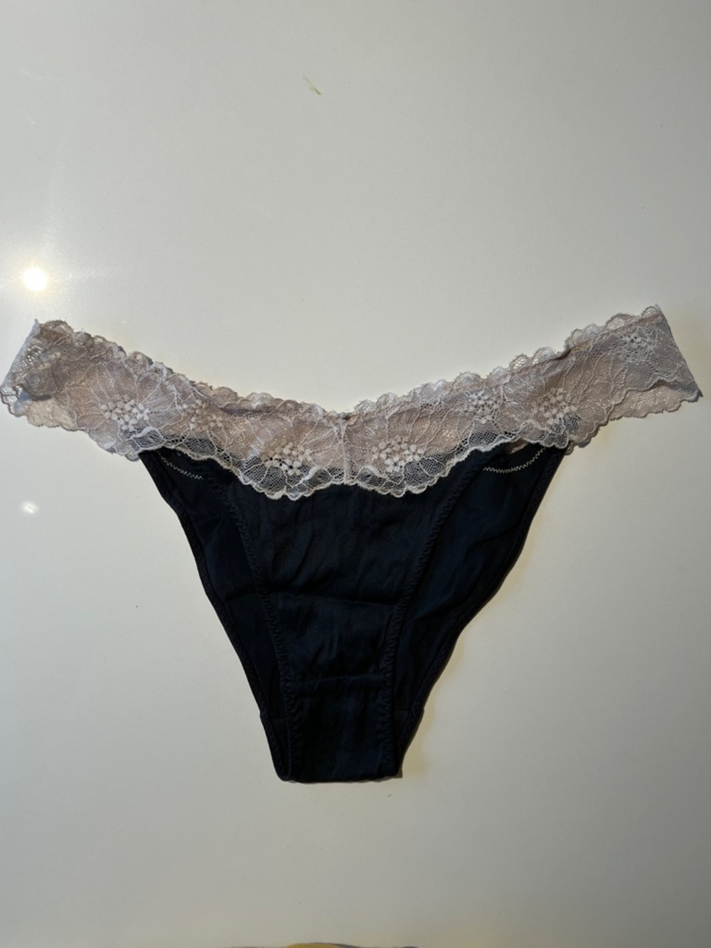 Stella McCartney Size M Women’s Lace-Trim Bikini Panty - Silk